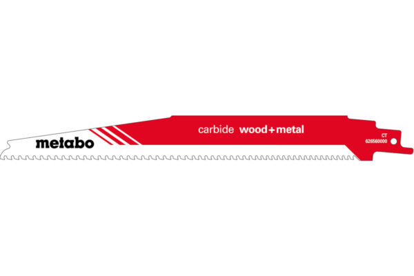 Пилкове полотно Metabo для шабельної пилки «carbide wood + metal». 225 x 1.25 мм (626560000)