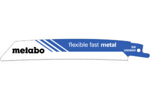5 пилкових полотен Metabo для шабельних пилок «flexible fast metal». 150 x 1.1 мм (626566000)