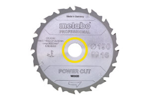Пилкове полотно Metabo “power cut wood – professional”, 190×30, Z16 FZ/FA 12° (628006000)