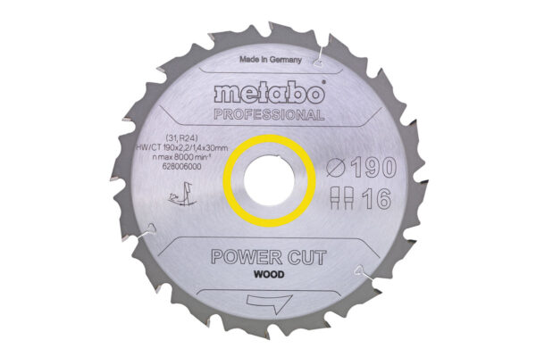 Пилкове полотно Metabo “power cut wood – professional”, 152×20, Z12 FZ 15° (628001000)