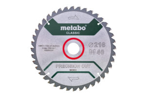 Пилкове полотно Metabo «precision cut wood – classic», 216×30 Z30 WZ 22° /B (628653000)