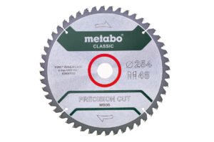 Пилкове полотно Metabo “precision cut wood – classic”, 254×30, Z48 WZ 5°neg. (628061000)