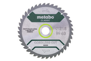 Пилкове полотно Metabo «cordless cut wood – classic», 216×30 Z40 WZ 5° /B (628654000)