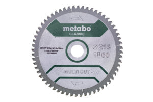 Пилкове полотно Metabo «multi cut – classic», 254×30 Z60 FZ/TZ 5°neg /B (628666000)