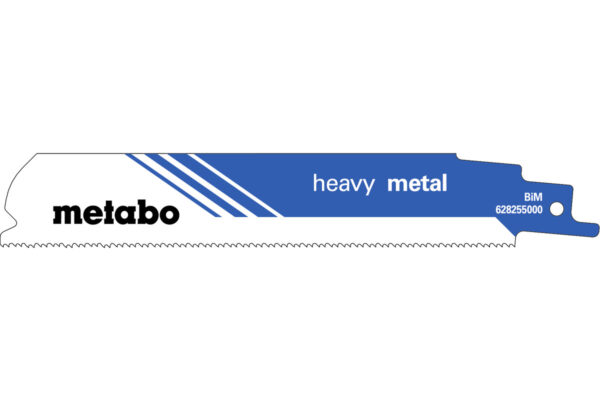 5 пилкових полотен Metabo для шабельних пилок «heavy metal». 150 x 1.1 мм (628255000)