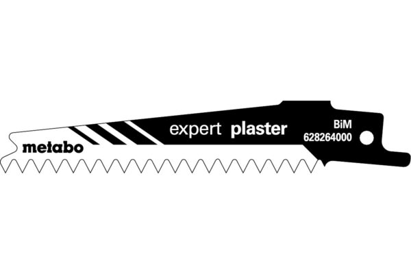 5 пилкових полотен Metabo для шабельних пилок «expert plaster». 100/ 0.9 мм (628264000)