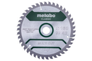 Пилкове полотно Metabo «multi cut – classic», 160×20 Z42 FZ/TZ 5° (628277000)
