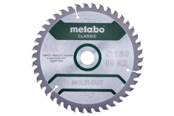 Пилкове полотно Metabo «multi cut – classic», 160×20 Z42 FZ/TZ 5° (628277000)