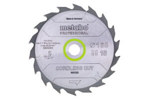 Пилкове полотно Metabo «cordless cut wood – professional», 165×20 Z18 WZ 20° (628294000)