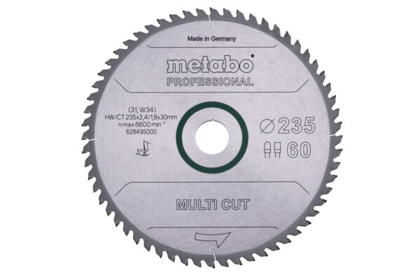 Пилкове полотно Metabo «multi cut — professional», 235×30, Z60 FZ/TZ 5° (628495000)