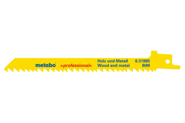 5 пилкових полотен Metabo для шабельних пилок «heavy wood + metal». 150 x 1.25 мм (631985000)