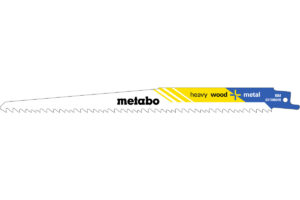 5 пилкових полотен Metabo для шабельних пилок «heavy wood + metal». 225 x 1.25 мм (631986000)
